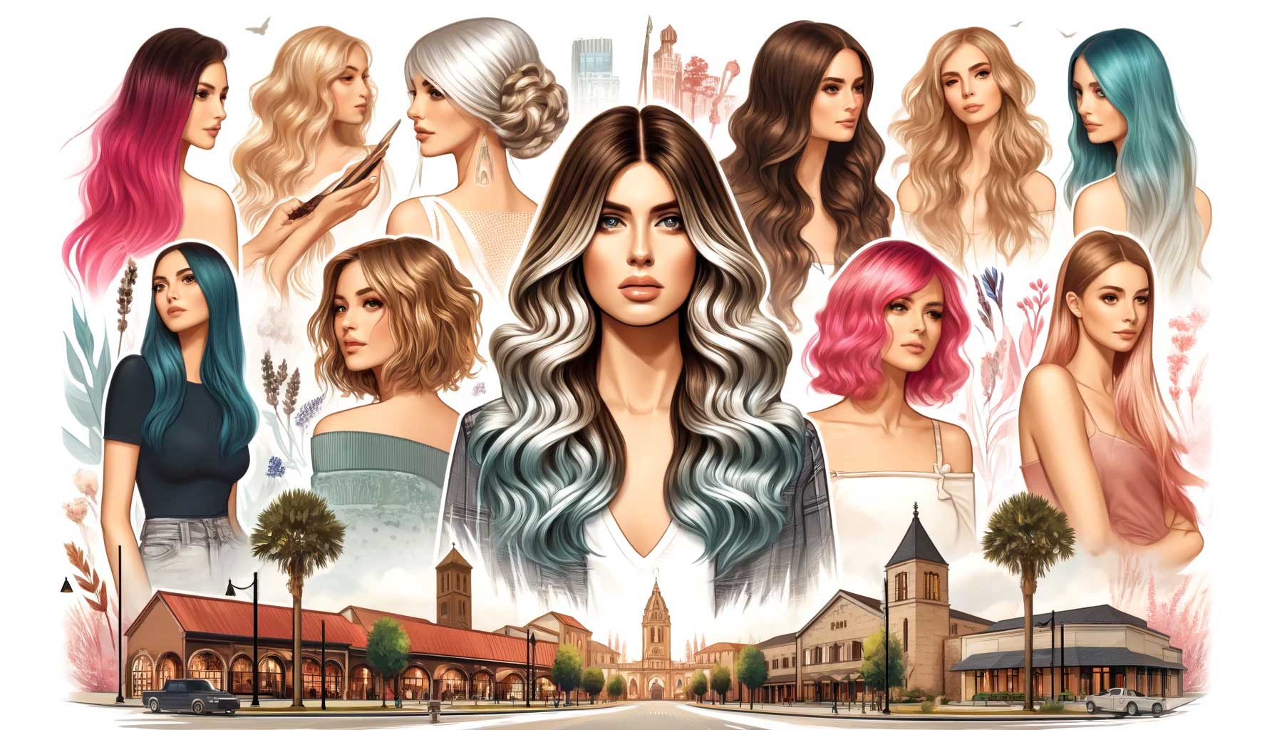 Different hair color trends in Old Town Temecula 2024