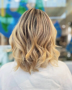 Hair transformation to blonde